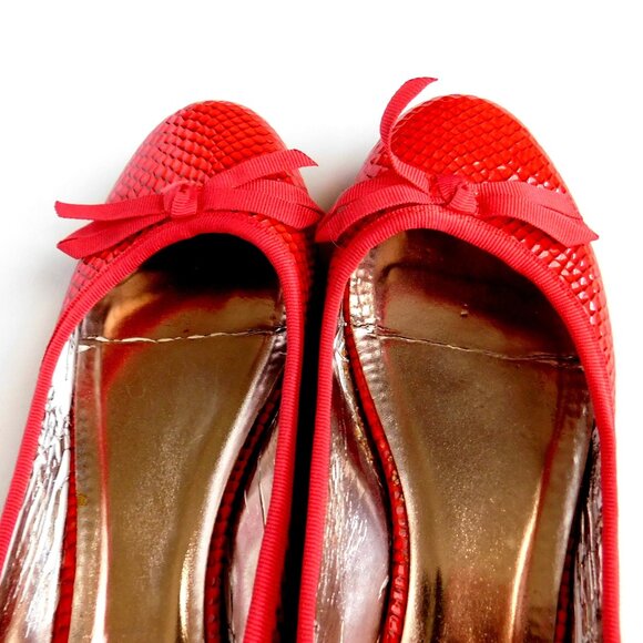 Steve Madden Snake Animal Ballet Flats with Bow Pink  Size 9 M - Picture 12 of 12